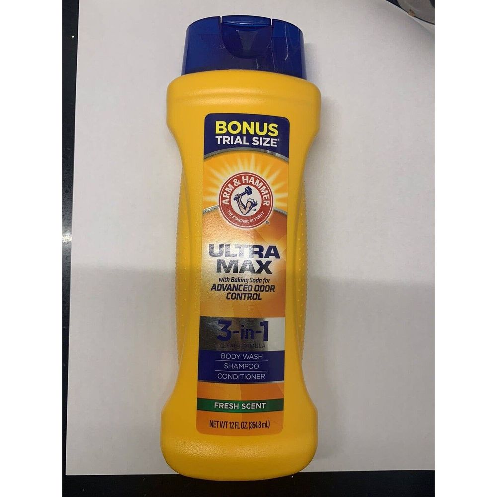 2x Arm & Hammer Ultra Max Body Wash/Shampoo/Conditioner All-in-One Fresh Scent
